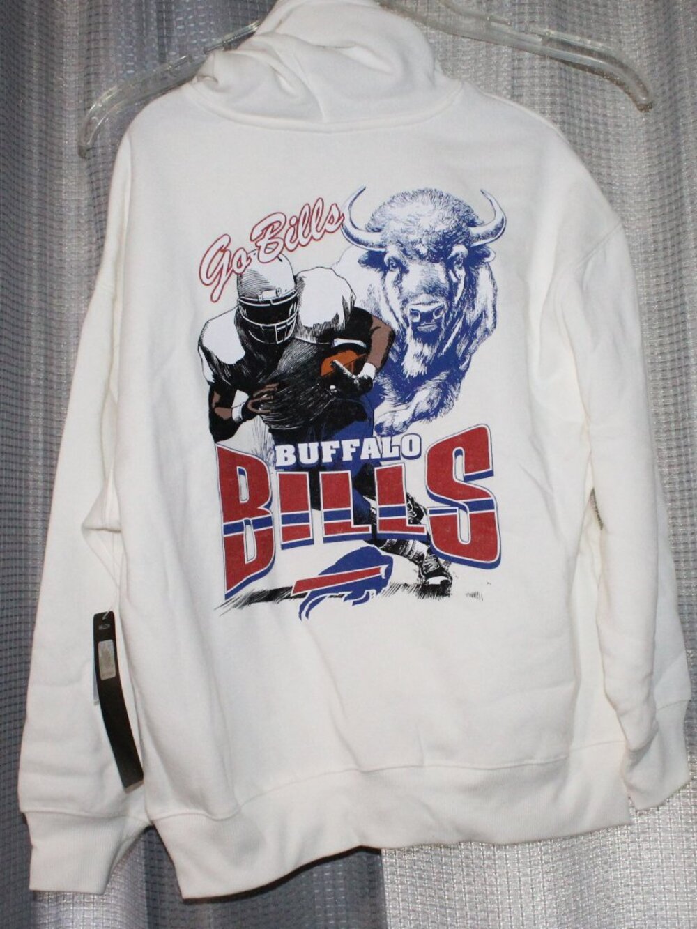 NWT NFL Boys Buffalo Bills Pullover Hoodie White Size Medium - Picture 2 of 7